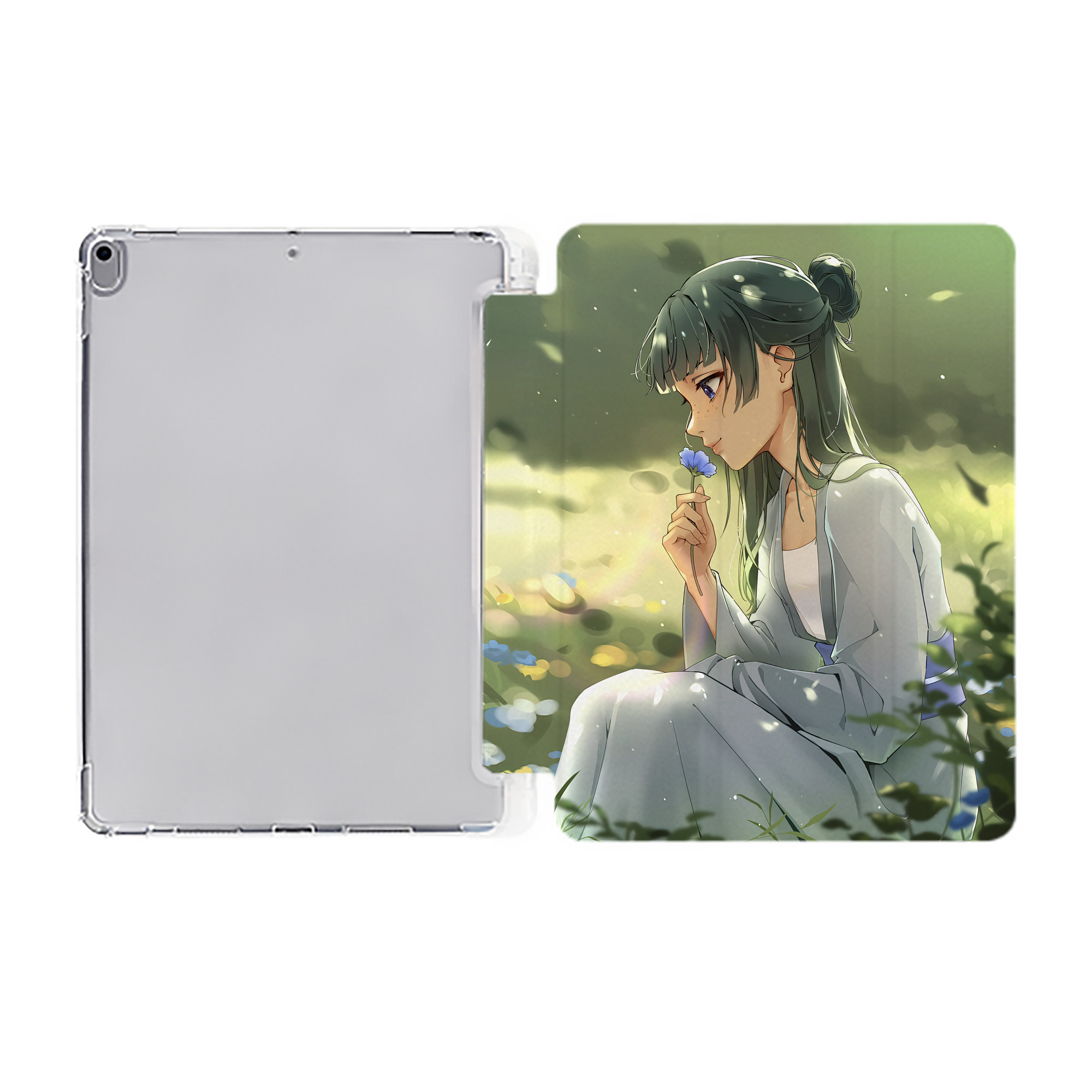 （画像用） 薬屋のひとりごと The Apothecary Diaries IPad ケース ペン収納付き 三つ折りスタンド PUレザー×シリコン 対応機種9.5/10.5/10.9インチ